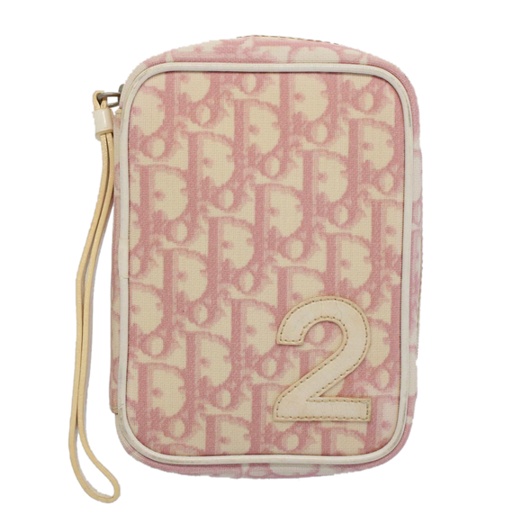 Christian Dior Trotter Canvas Pouch Pink Auth yk8940 - Picture 13 of 16